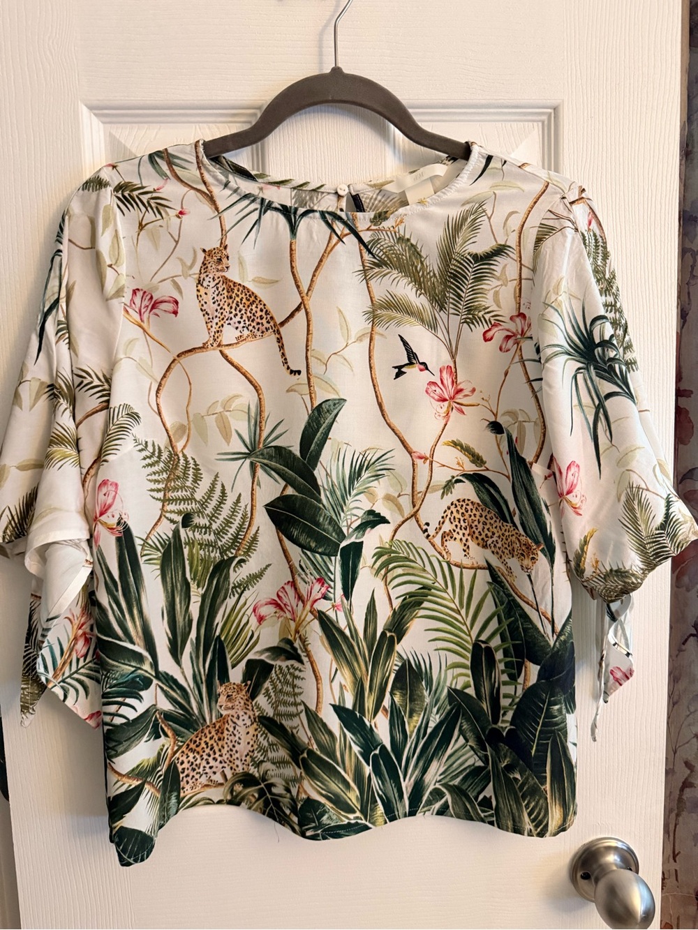 H&M Botanical Print Blouse